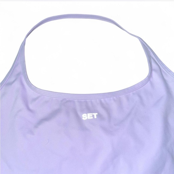 SET Active Women’s‎ Size L Sportbody Halter Top Lavender Cropped - Picture 2 of 6
